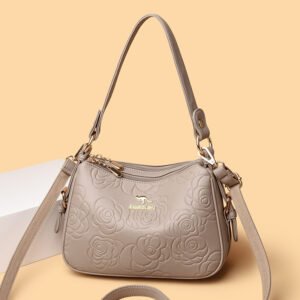 Soft Leather Textured Ethnic Style Simple Versatile Large Capacity Shoulder Messenger Bag