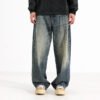 American Retro Hanging Loose Wide Leg Jeans For Men