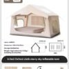 Automatic Inflatable Tent Outdoor Camping 6 Flat Star Vacancy Rainproof Winter Warm Thickened