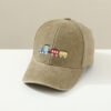 Children Toddler Peaked Cap Small Train Washed Layer Peaked Baseball Hat Trendy